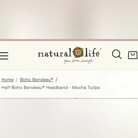 NWT Natural Life Boho Bandeau (Full Size) in Mocha Tulips - Picture 4 of 12